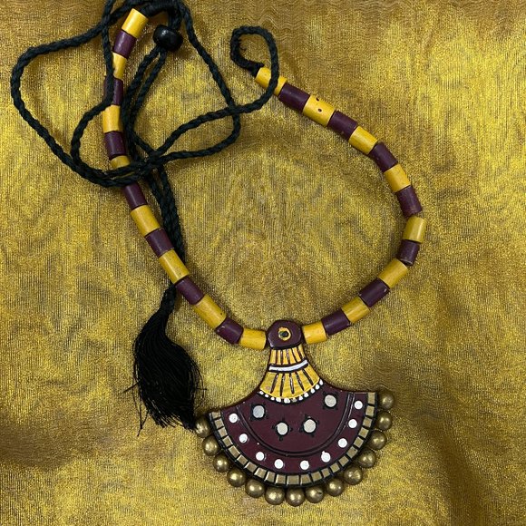 [NWOT] Earthly Terracotta Set with Choker and Drop Earrings. - Picture 2 of 6